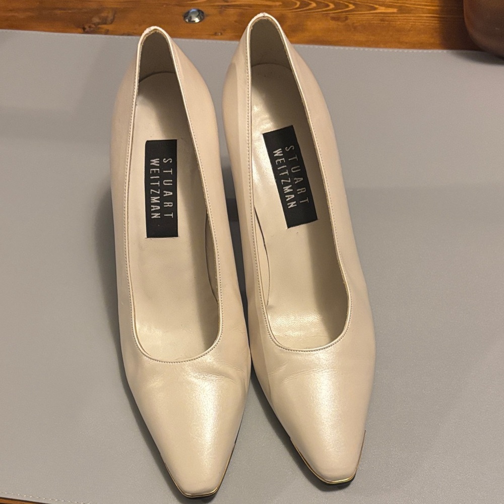 Stuart Weitzman Cream Heels for Women 8m 8 m